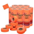 thumbnail image 1 of Perco 2 Line Fluorescent Red Labels - 10 Sleeve, 60,000 Blank Pricing Labels for Perco 2 Line Price and Date Guns, 1 of 6