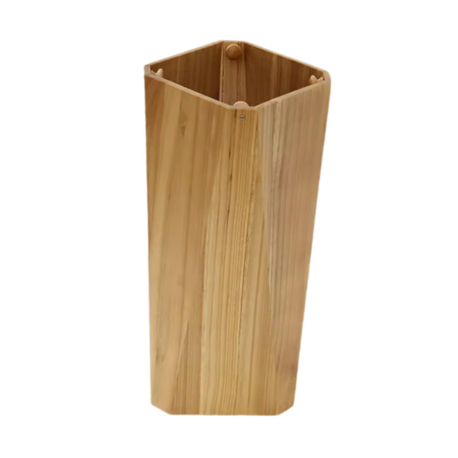 CarpNettore Wooden Umbrella Holder Organizer Sturdy Household Space Saving Creative Umbrella Khaki