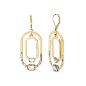 Sofia Jewelry by Sofia Vergara brand Women's Gold-Tone Stone Orbital Earrings