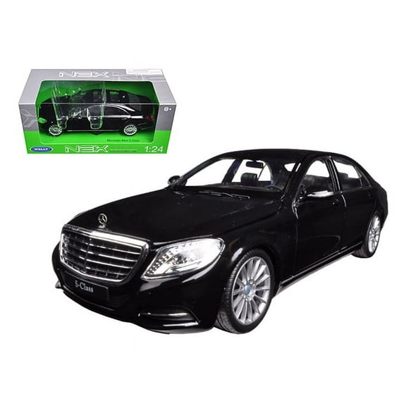 Diecast Mercedes Benz S Class with Sunroof Black "NEX Models" 1/24 Diecast Model Car by Welly