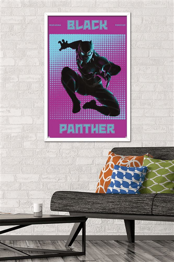 Marvel Shape of a Hero - Black Panther Wall Poster, 22.375" x 34", Framed