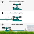 thumbnail image 4 of Adjustable Lawn Water Sprinkler 360 Degree Rotation Garden Sprinkler for Yard, 4 of 4
