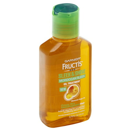 Garnier Fructis Sleek & Shine Moroccan Sleek Oil Treatment for Frizzy Hair, 3.75 fl. (Best Treatment For Hair Fall Control)
