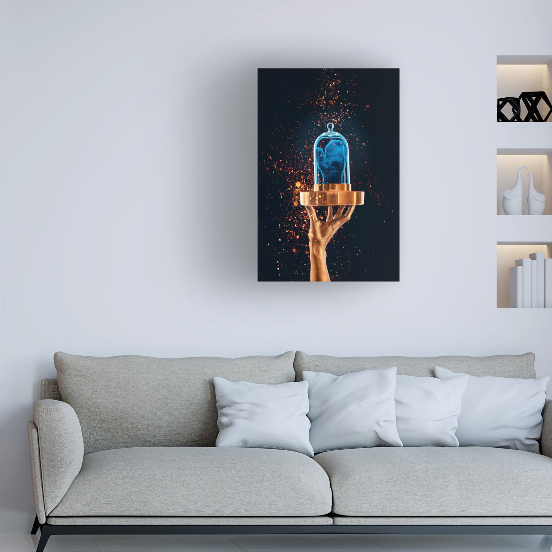 Canvas Wall Art - Dina Belenko 'Midas Mittens' Wall Art for Living Room, Bedroom, or Office Décor by Trademark Fine Art - 30 x 47 Inches