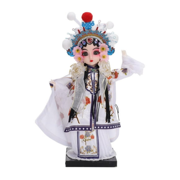 GROWTH TANK Chinese Doll Statue Art Peking Opera Sculpture for Bedroom Desktop Fireplace Bai Suzhen