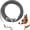 Black, variant on Mi PupJoy Tie Out Cable for Dogs,20FT Dog Leads with Swivel Hook ,Heavy Duty Tie Out Cable for Large Dogs up to 125lbs,Durable Runner Tether Line for Outdoor,Yard
