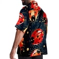 thumbnail image 3 of Seven Starred Ladybird Men's Short Sleeve Beach Shirts, Casual Printed Button Down Poplin Shirt Summer., 3 of 6