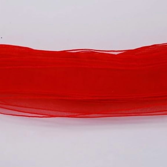 1Pc Organza Ribbon Red 1-5 8 Inch (41mm) 100 Yards Bundle Sheer Fabric Ribbon for Crafts Wedding Decorations Gift Wrapping Projects Floral Arrangements