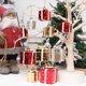 thumbnail image 1 of Ornamentos de Navidad, Set de 6 piezas, caja de regalos de forma de regalo de Navidad, resistente a la rotura, para árbol de Navidad, también adecuado para otras decoraciones de fiesta,, 1 of 9