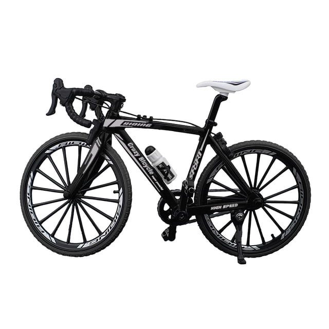 Black Alloy Road Race Bike Model 1:10 Scale Drop Bar Detailed Desktop