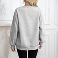 thumbnail image 4 of ManxiVoo Women's Crewneck Sweatshirt Long Sleeve Loose Fit Casual Pullover Top Spring Fall Essentials L Size Light Ashy, 4 of 6