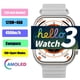 thumbnail image 2 of Hello Watch-reloj inteligente Original de 3 generación para hombre, pulsera de Fitness con Pantalla AMOLED de 2,04 pulgadas, 4GB de ROM, NFC, brújula, para Android e IOS, 2 of 4