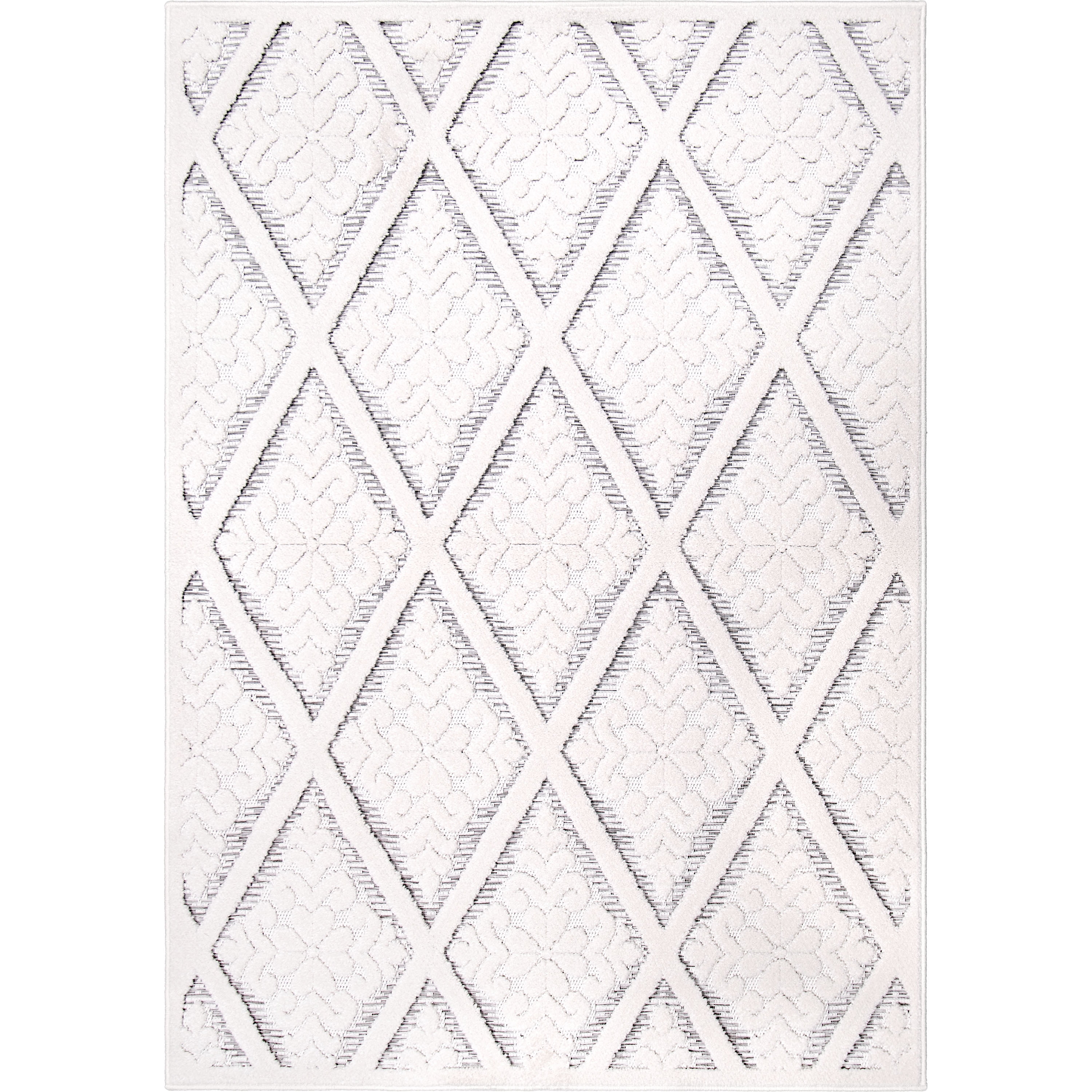 My Texas House Calla Indoor/ Outdoor Area Rug, Natural Grey, 5' x 7