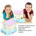 thumbnail image 2 of Doghouse Piggy Bank, Automatic Coin Swallowing with Light Music Effects, Electronic Coin Money Bank, Electric Music Money Saving Box House (Blue), 2 of 9