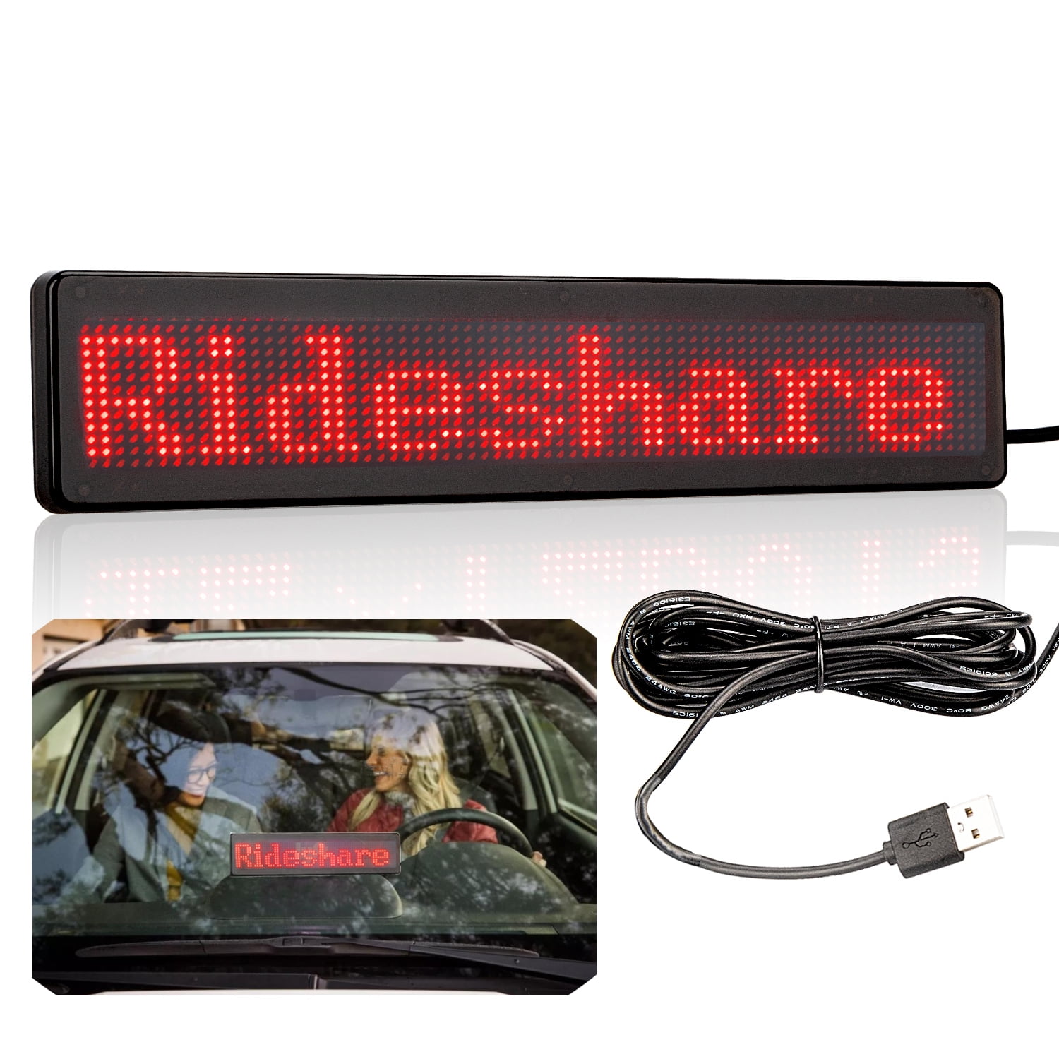 This LED Perfect For Delivery Car Windows - Huge Bright LED Signs