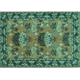 thumbnail image 1 of Ahgly Company Indoor Rectangle Persian Turquoise Blue Traditional Area Rugs, 8' x 12', 1 of 4