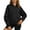 Black, variant on Lolmot Women Solid Color Basic Loose Hoodie Sweatshirt Long Sleeve Kangaroo Pocket Drop Shoulder Oversized Pullovers Tops