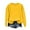 Yellow, variant on Baqcunre Women's Loose Fit Crew-Neck Solid Color Top Womens Clothes Long Sleeve Shirts for Women Womens Shirts Womens Tops,Black,L