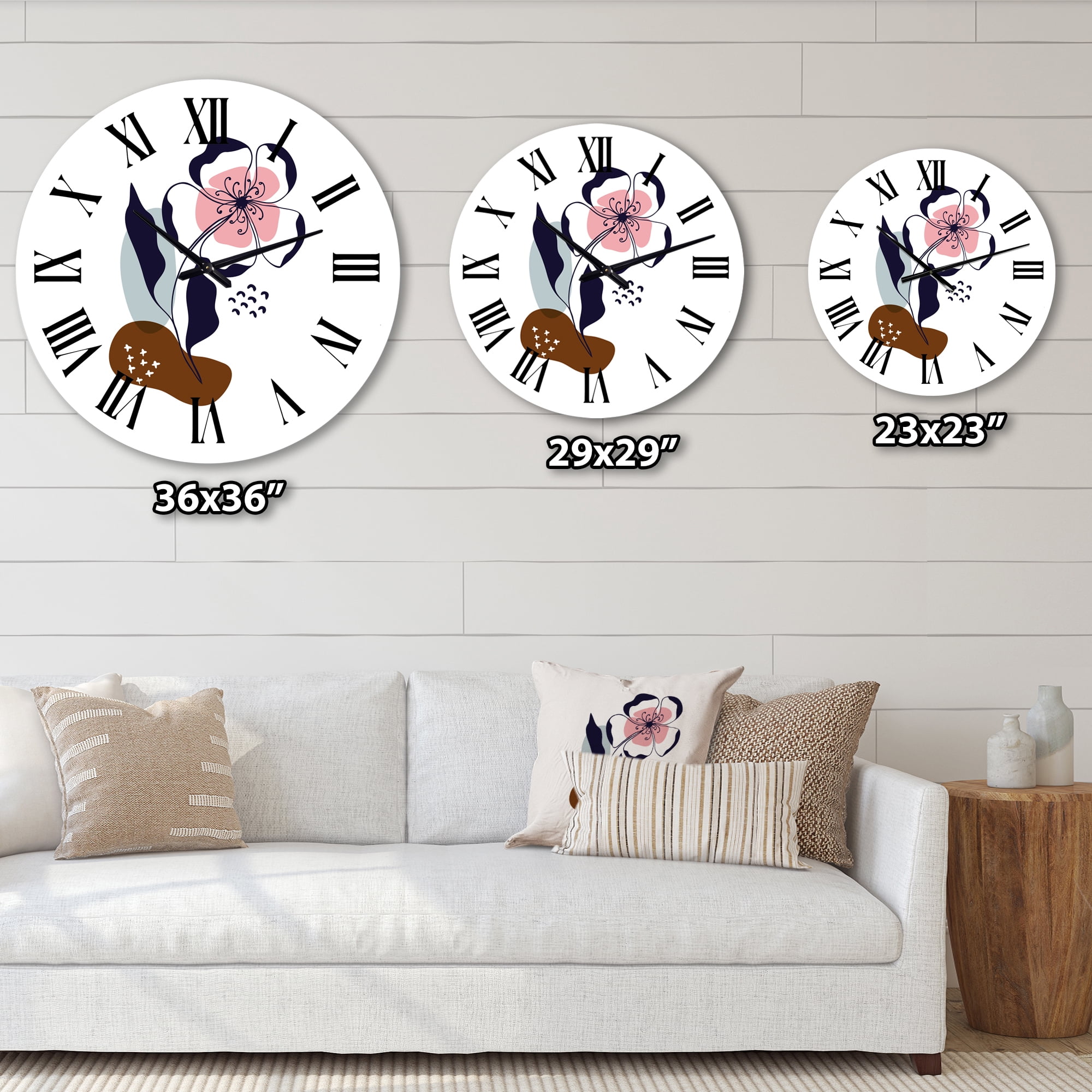 Designart 1 in Modern,Contemporary Wall Clock