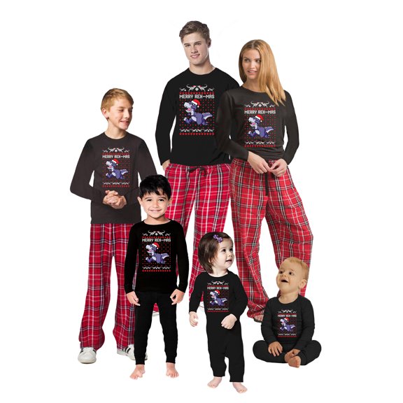 Awkward Styles Family Christmas Pajamas Set Red Merry Rexmas Matching Sleepwear