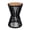 Black | 25.8"H, variant on GZXS Outdoor End Table with Acacia Wood Top, Iron Frame & Black Woven Rope Design, 25.8"H Tall Accent Side Table in Hourglass Shape, Weather-Resistant for Patio, Balcony or Living Room, No Assembly