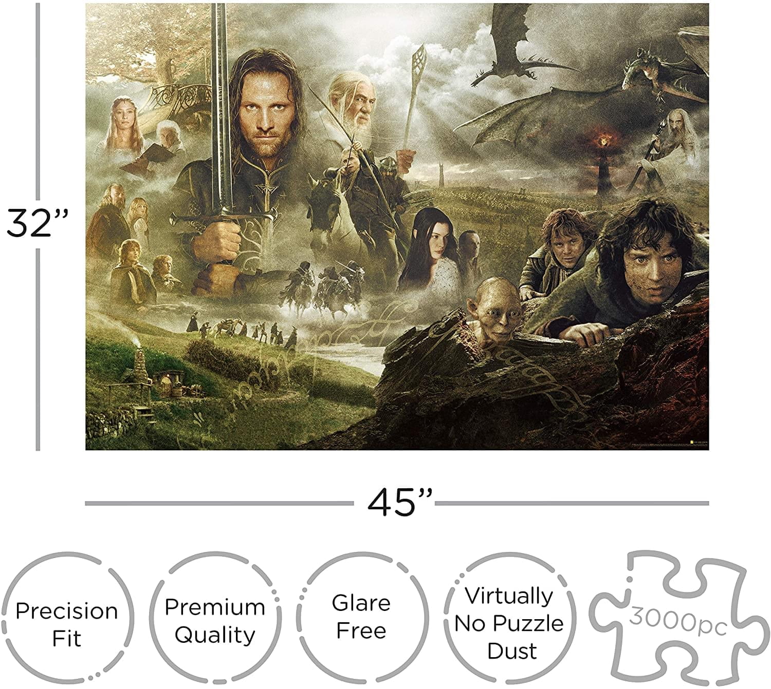 The Lord of the Rings, Jigsaw Puzzle, 3000 Piece, Epic Movie