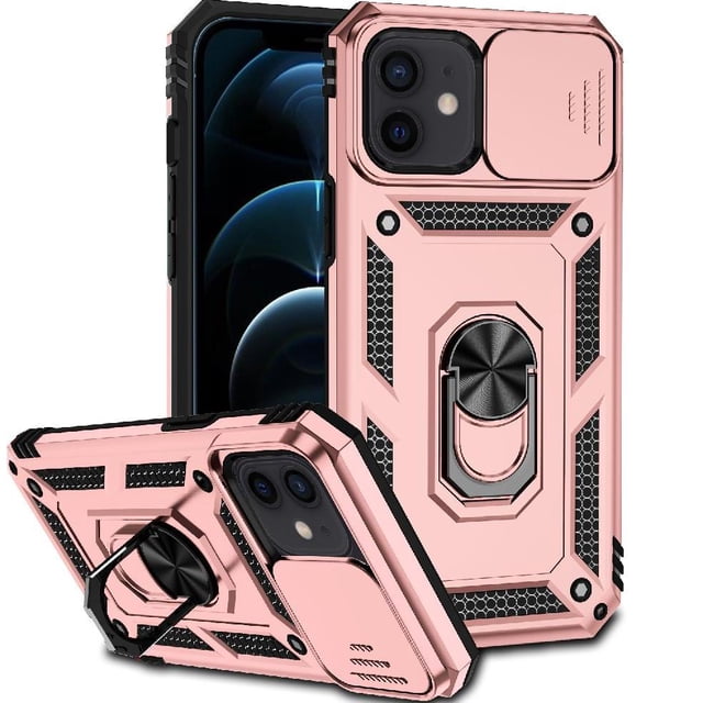 Estuche GANGXUN para iPhone 12 Pro, soporte giratorio 360°, estilo mecánico y magnético