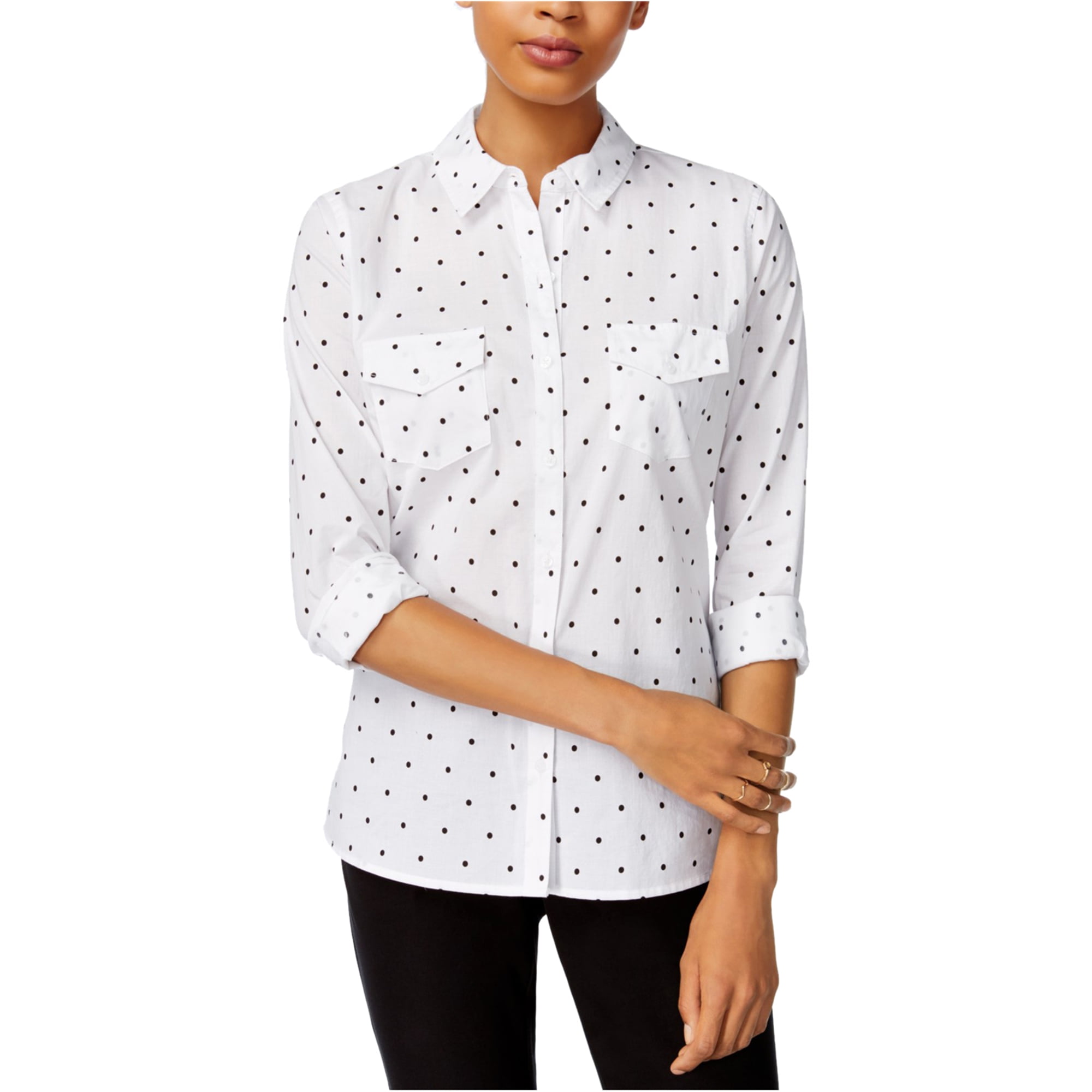 Maison Jules Printed Button-Front Top