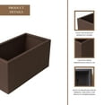 thumbnail image 6 of LeisureMod Bloom Fiberstone and MGO Clay Planter, Mid-Century Modern Rectangular Planter for Indoor and Outdoor Use (Brown, 12 Inch), 6 of 7