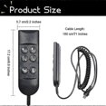 thumbnail image 5 of 6-button remote control compatible with recliners and lift chairs - 5-pin manual controller compatible with motorized furniture (PrettyJ), 5 of 5