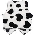 thumbnail image 2 of TiaoBug Kids Cowboys Cowgirls Costume Sleeveless Cow Printed Waistcoat Vest Top Black&White 3, 2 of 7