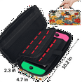 thumbnail image 3 of Herdesigns Boho Floral Carry Case Compatible with Nintendo Switch 2017 & Oled 2021, with 20 Game Card Slots, Watercolor Wild Flowers Portable Travel Carrying Case Pouch for Accessories & Games, 3 of 8