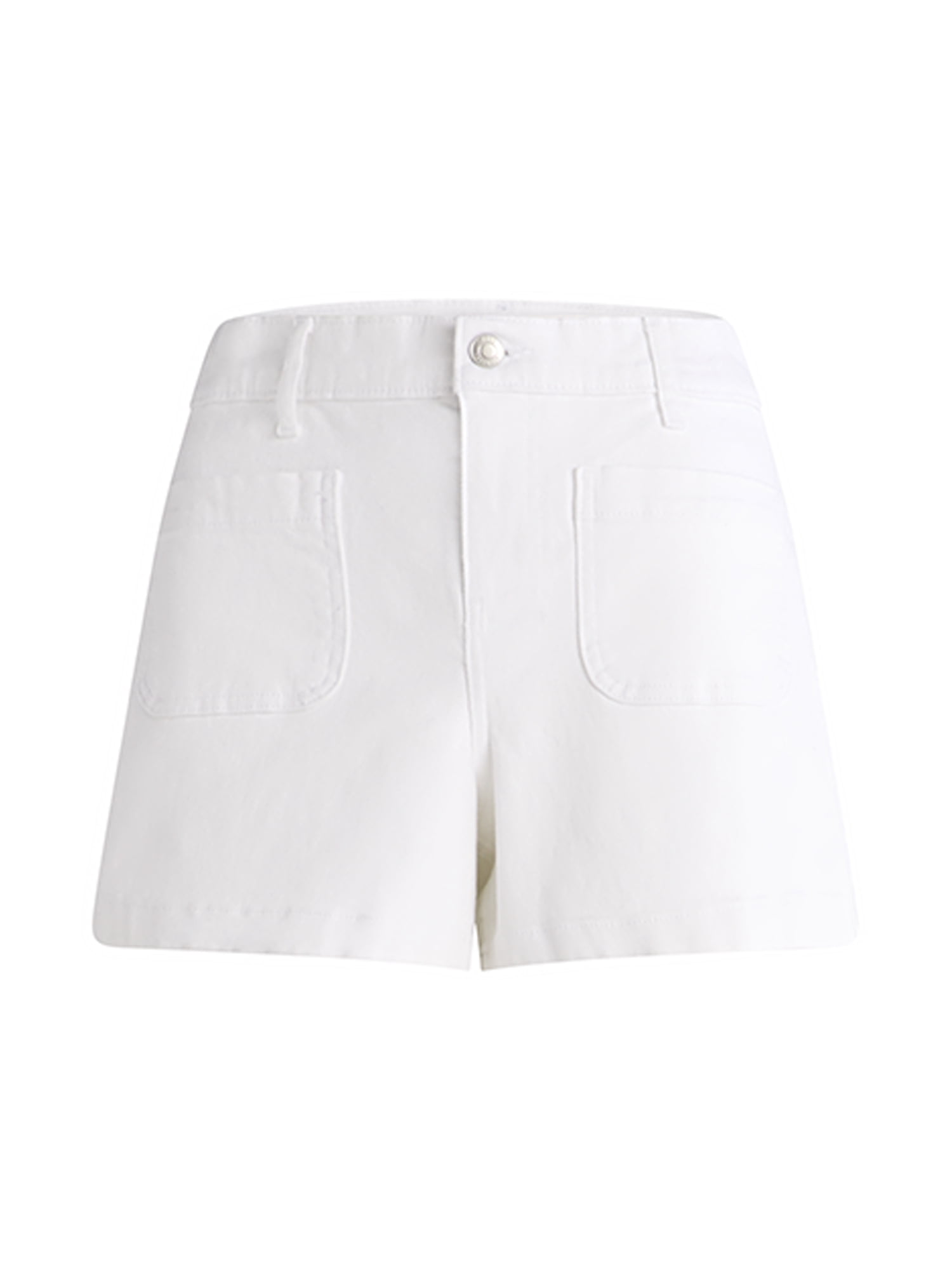 Free Assembly Women's and Women's Plus Patch Pocket Denim Shorts, 4" Inseam, Sizes 0-28W