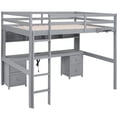 thumbnail image 7 of Wood Full Size Loft Bed In Gray With Desk, Storage & Charging Hub Spot, 7 of 7