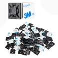 thumbnail image 2 of 100 PCS 1.1" Negro 3M Back-Glue Autoadhesivo Cable Zip Tie Montajes de Alambre Clips de Cable Soportes de Gestión de Anclajes Organizador Titulares, 2 of 2