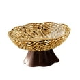 thumbnail image 3 of Dualoai Fruit Bowl Candy Plate Household Kitchen Counter for Candies Snacks Desserts M Brown, 3 of 9