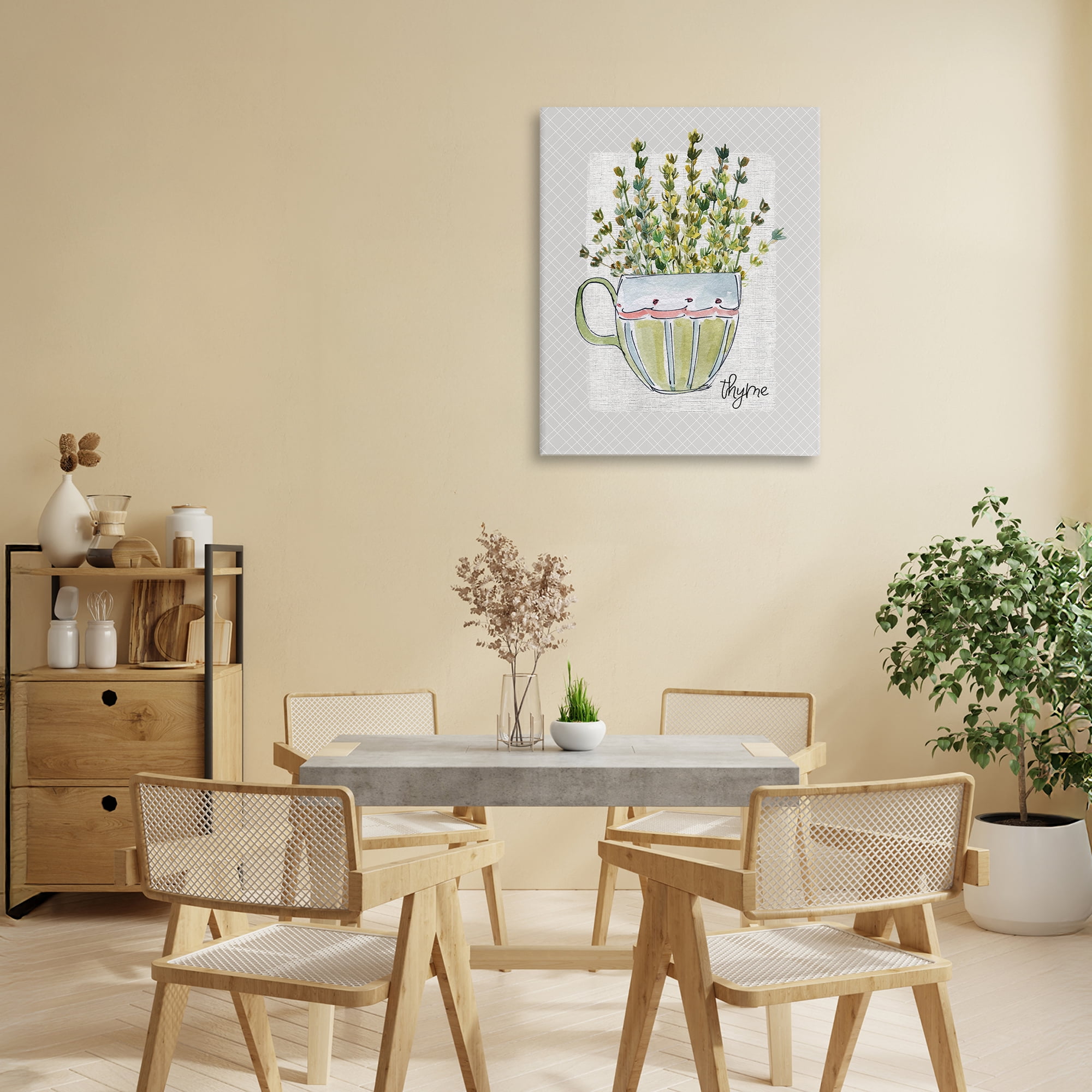 Stupell Industries Thyme Herb Mug Canvas Wall Art, design by Livi Finn