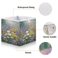 thumbnail image 3 of Foldable Fabric Storage Bin Home Cubes Clothing Organizer Bins Large Collapsible Box Basket for Home Organizer Vibrant Garden Filled, 3 of 7