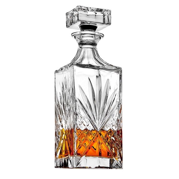 Lefonte Whiskey Decanter for Scotch, Liquor, Vodka, Wine or Bourbon - Irish Cut 750ml