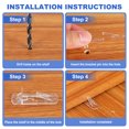 thumbnail image 4 of Uxcell 5/8 inch Locking Shelf Support Pegs 20Pcs Plastic Cabinet Shelf Pins Clear 6mm Dia, 4 of 7