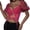 Rose Red, variant on Women'S Floral Embroidered Puff Sleeve Tops Slim Fit Corset Crop Top Bustier Tank Top T-Shirts Pink M