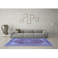 thumbnail image 3 of Ahgly Company Indoor Rectangle Medallion Blue Traditional Area Rugs, 2' x 5', 3 of 4