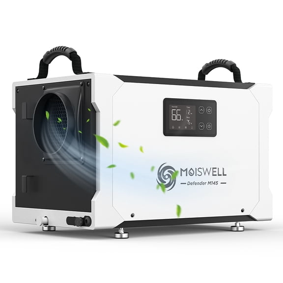 Moiswell 155 Pint Commercial Dehumidifier with Drain Hose – Energy Star Certified for Basements & Crawl Space