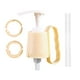 thumbnail image 4 of Cabezal de bomba para botella de aceite de repuesto, dispensador de jarabe a prueba de fugas, botella de condimentos beige, 4 of 9