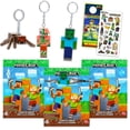 thumbnail image 1 of Llavero coleccionable de figuras de Minecraft, paquete de 3 mini figuras + stickers, 1 of 5