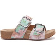 Josef Seibel Tonga 64 Womens Floral Leather Sandal With 2 Buckle Strap In Mint Size 6