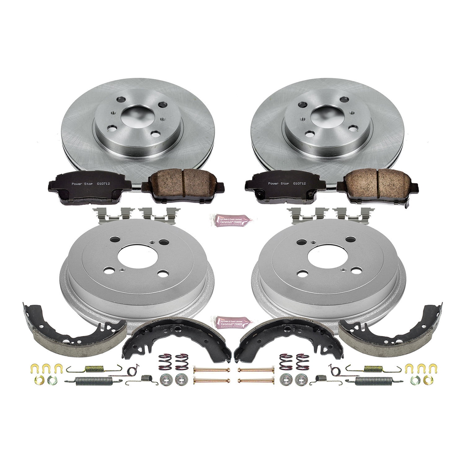 Power Stop Front and Rear Stock Replacement Drum and Shoe Kit KOE15204DK