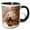 Black/White, variant on 3drose, Soft Coated Wheaten Terrier Portrait, Mr and Pr,, 11oz Two-tone Black Mug