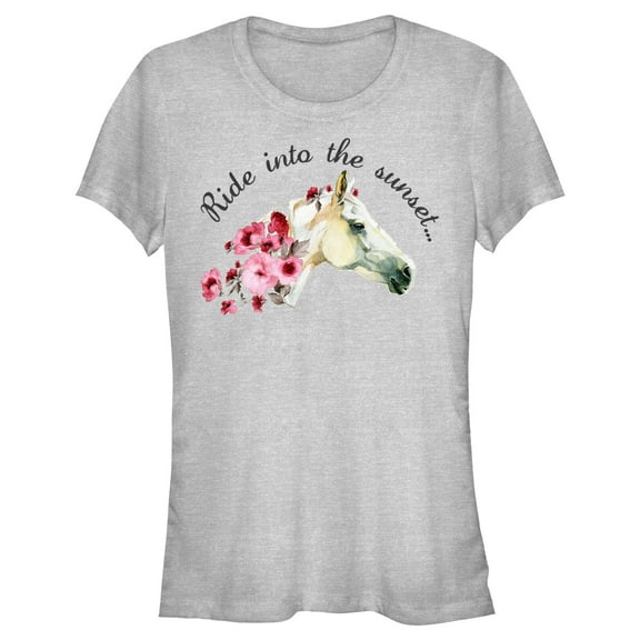 Junior's Lost Gods Ride Into the Sunset Graphic Tee Athletic Heather X Large