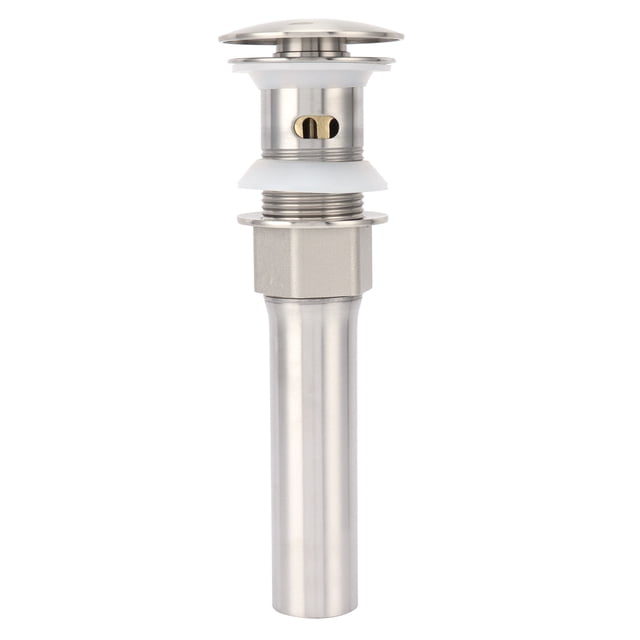 Desagüe de fregadero de acero inoxidable con rebosadero y filtro de desagüe bajo encimera para el hogar.